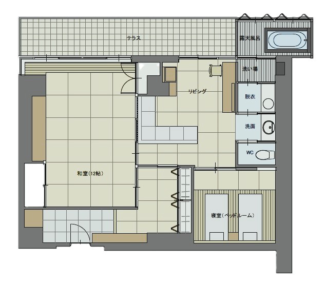90㎡客室間取り図